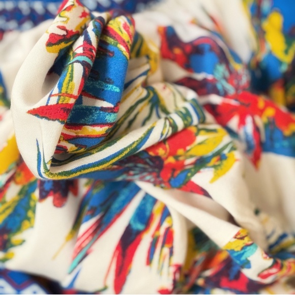 Flying Tomato High Low Dress Iconic Print On/ Off Shoulder Elastic Waist Small - Picture 9 of 11